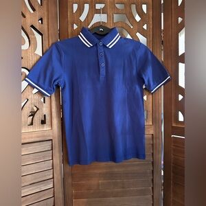 Classic Blue Kids Polo Shirt- Size 8/10